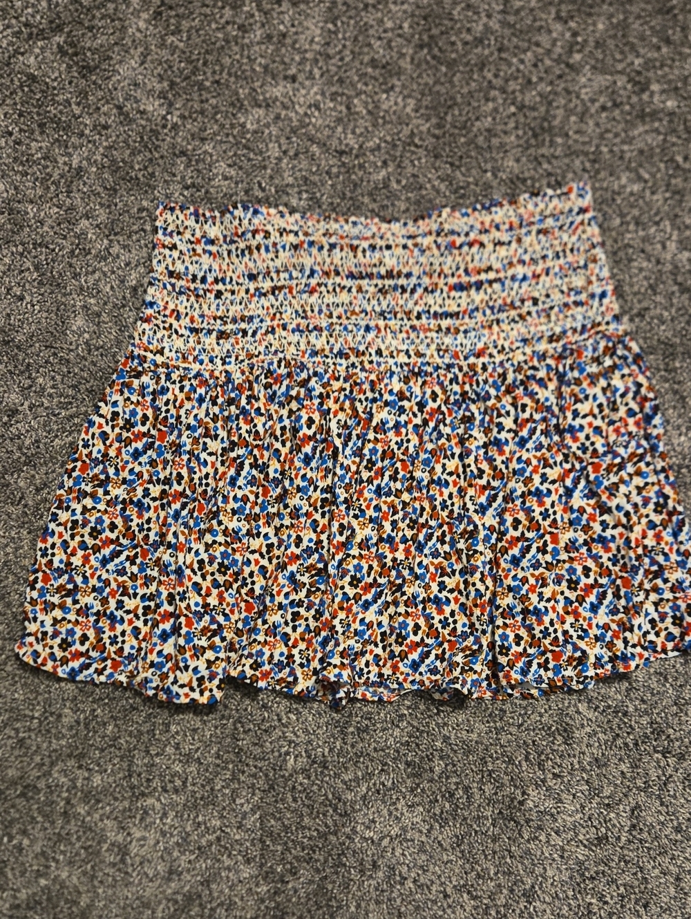 Tory Burch Wildflower Skirt With Smocked Waist, Small / Medium
